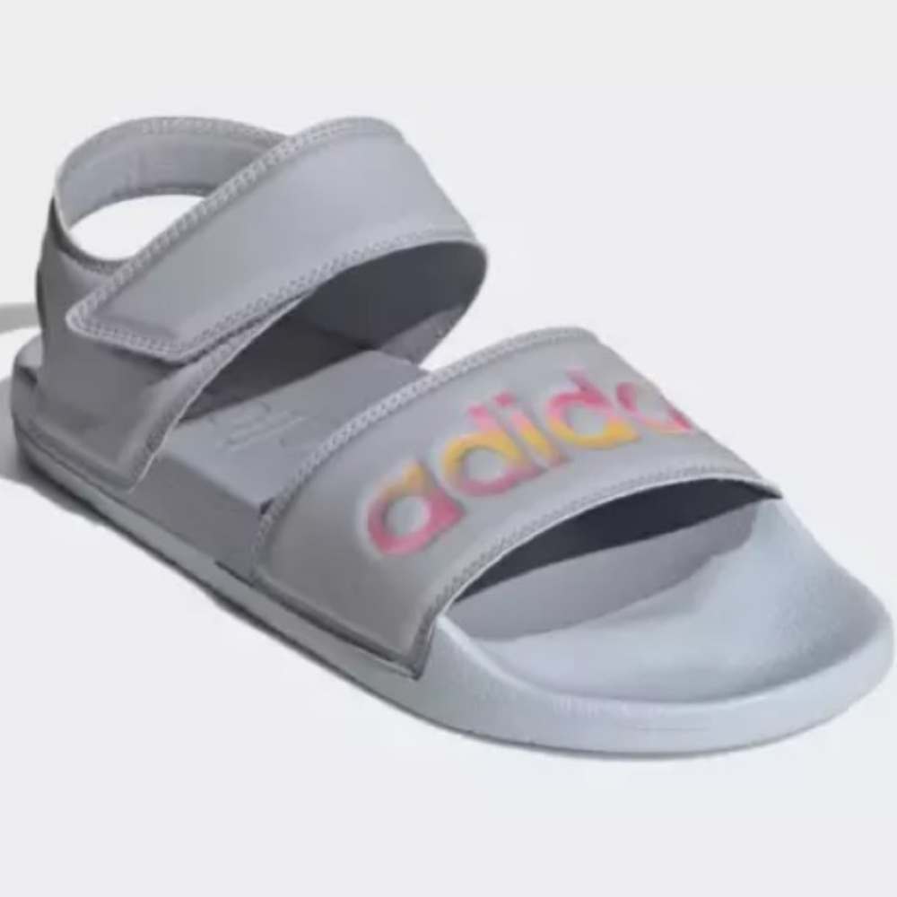 NIB Adidas Adilette Sandals Slides Women's Gray Size 10 brand new